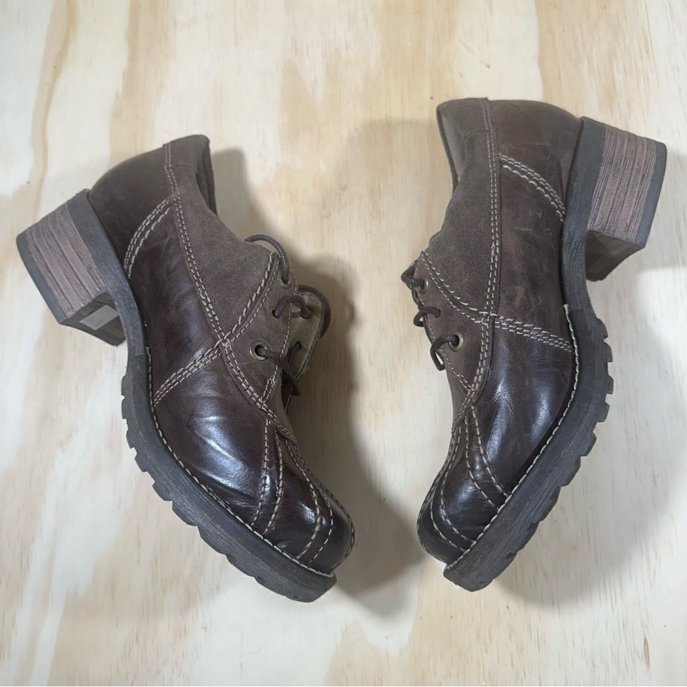 Dromedaris Brown Leather Lace Up Shoes Women’s Size 7 - Picture 3 of 10